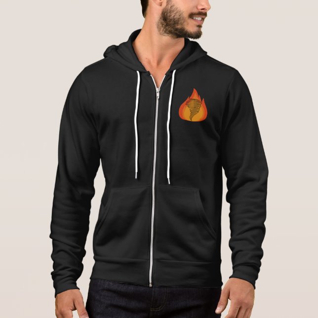 Flame Nado Men's Hoodie (Front)