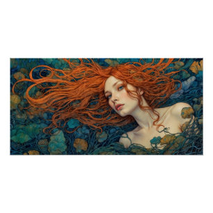 "Flame of the Tides" - A Colourful Portrait Poster