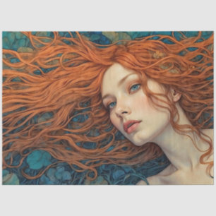 "Flame of the Tides" - A Colourful Portrait        Tissue Paper