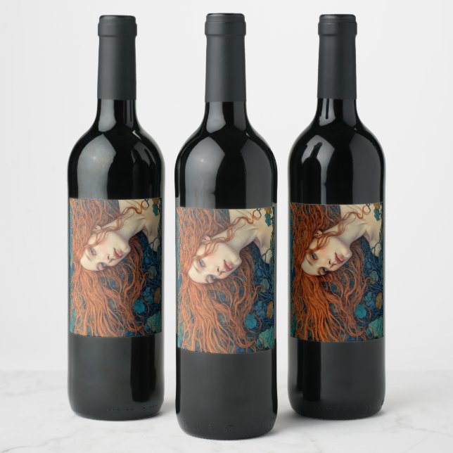 "Flame of the Tides" - A Colourful Portrait        Wine Label (Bottles)