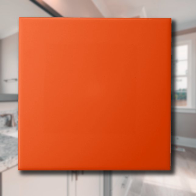 Flame Orange Solid Colour | Classic | Elegant Tile (Creator Uploaded)