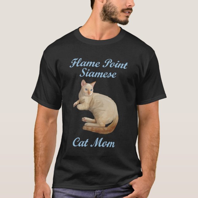 Flame Point Siamese Cat Mum  T-Shirt (Front)