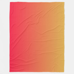 Flame red and yellow ombre fleece blanket