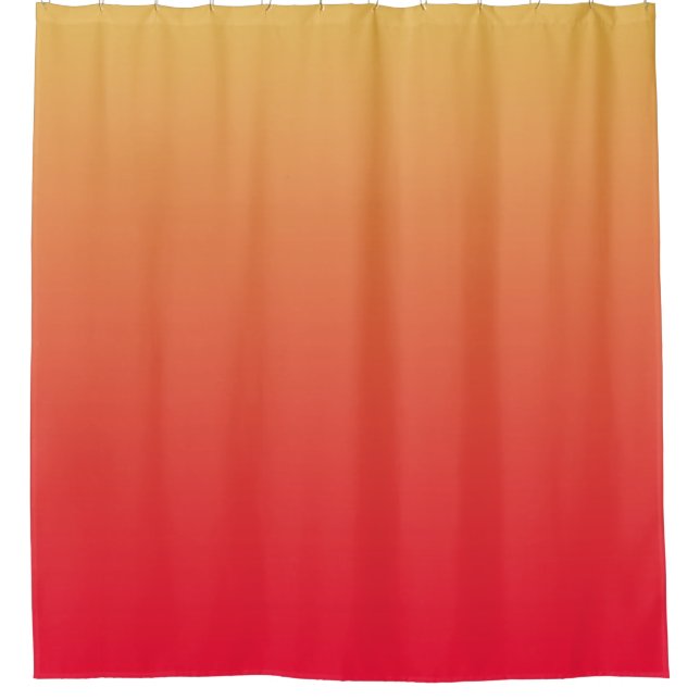 Flame red and yellow ombre shower curtain (Front)
