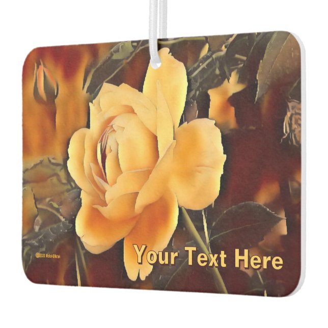Flame Rose Car Air Freshener (Left)