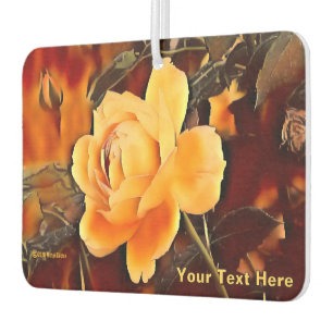 Flame Rose Car Air Freshener