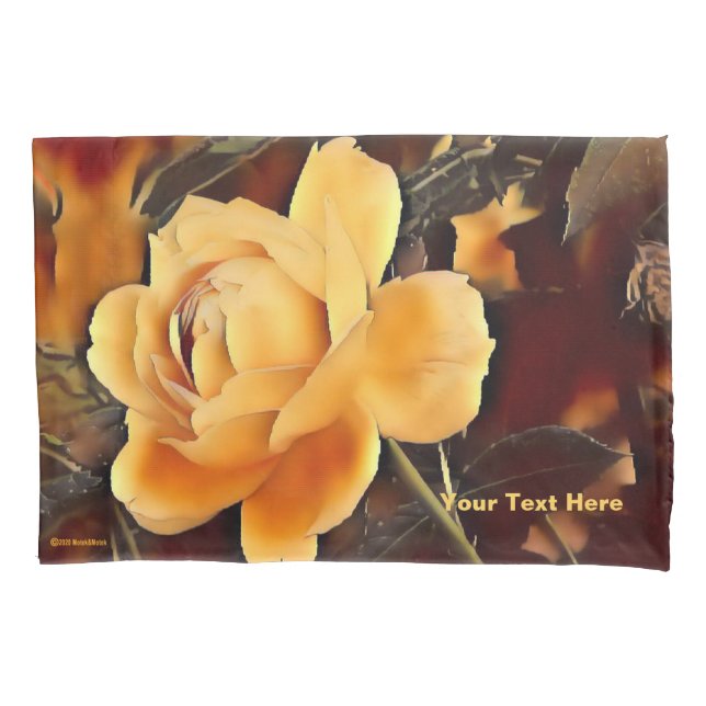 Flame Rose Pillowcase (Front)