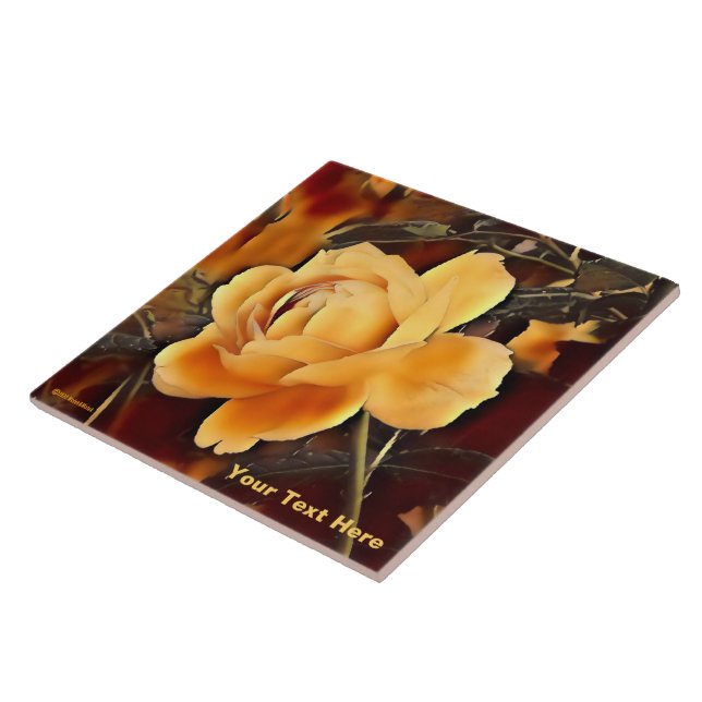 Flame Rose Tile (Side)