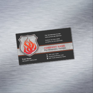 Flame Shield Fire Protection Magnetic Business Card