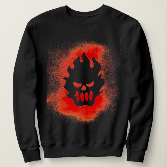 Flame Skull Sweatshirt (Design Front)