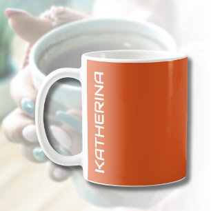 Flame Solid Colour Classic Personalised Coffee Mug
