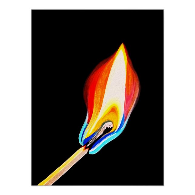 Flame Symbol of Passion, Energy & Creativity Poster (Front)