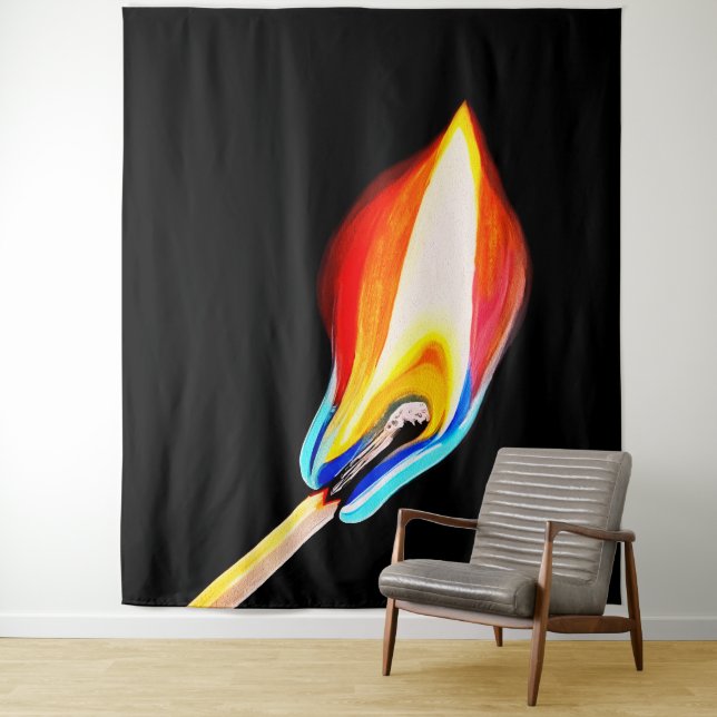 Flame Symbol of Passion, Energy & Creativity Tapestry (In Situ)