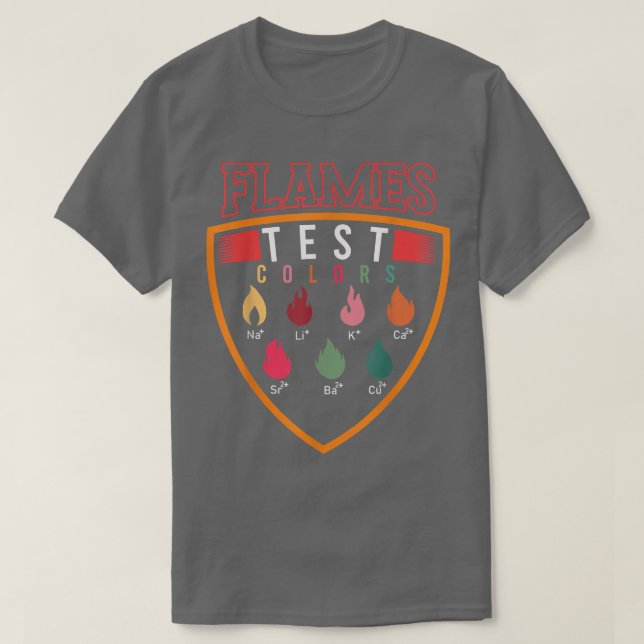 Flame Test Colours Funny Science 587 T-Shirt (Design Front)