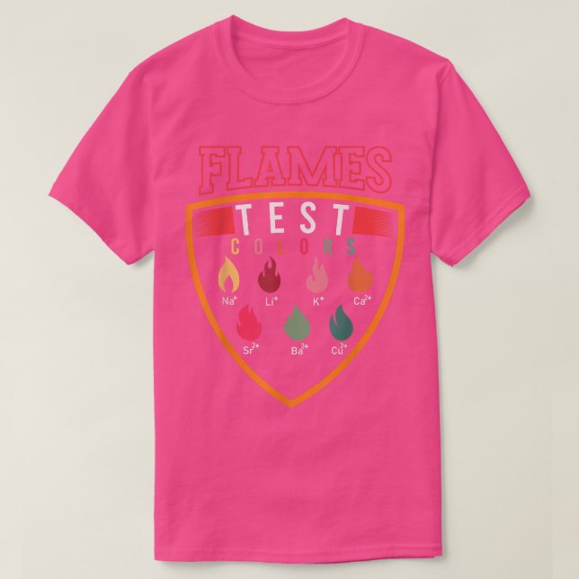 Flame Test Colours Funny Science  T-Shirt (Design Front)