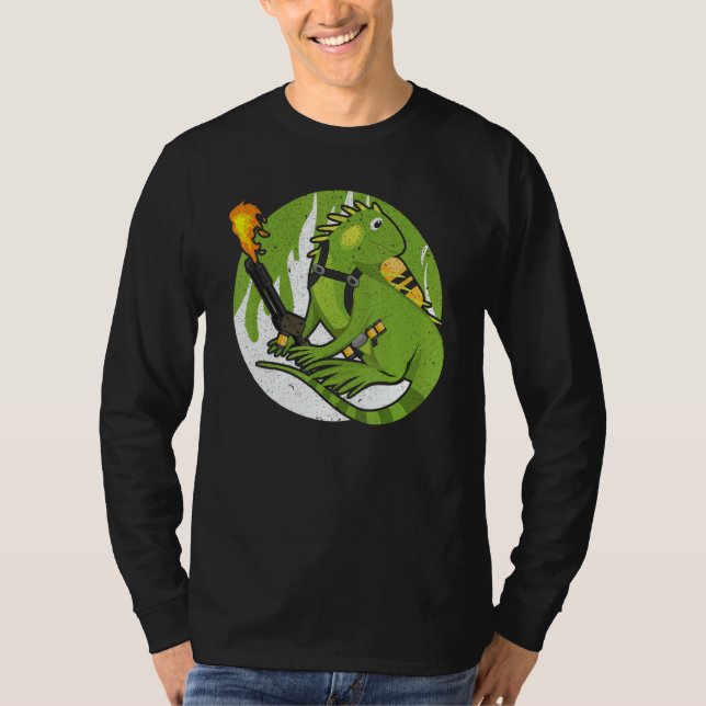 Flame Thrower  Flamethrower Hot Burn Dragon T-Shirt (Front)