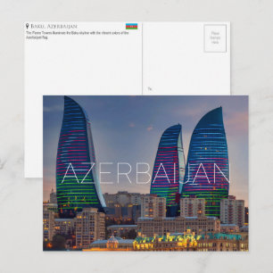 Flame Towers, Baku, Azerbaijan Travel Postcard