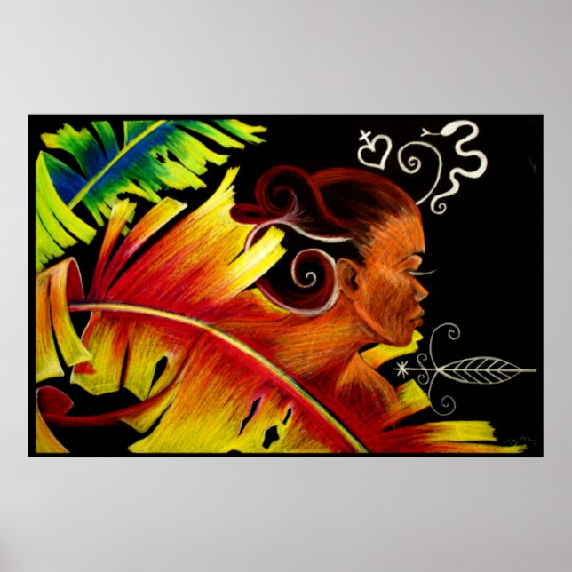 Flame V Glass Poster (Front)