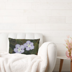 Flame Violet Tropical Wildflower Lumbar Cushion