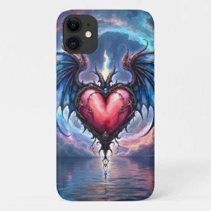 Flamebound Heart of the Moon – Gothic Cosmic Love Case-Mate iPhone Case