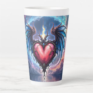 Flamebound Heart of the Moon – Gothic Cosmic Love Latte Mug