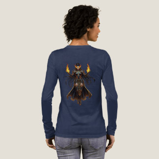 Flamebound Queen – Dark Fantasy Long Sleeve Tri-Blend Shirt