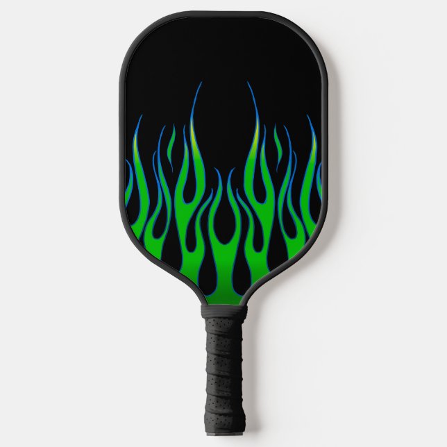 Flamed out pickleball paddle grn/blu (Front)