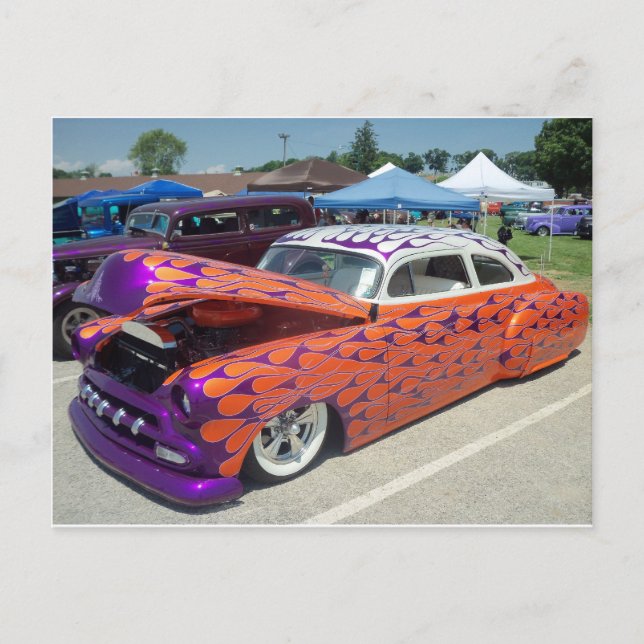 Flamed Sedan Postcard (Front)