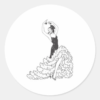 Flamenco_.ai Classic Round Sticker