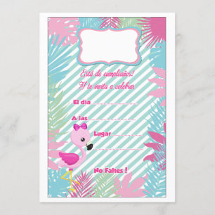 Flamenco Baby Invitation Card