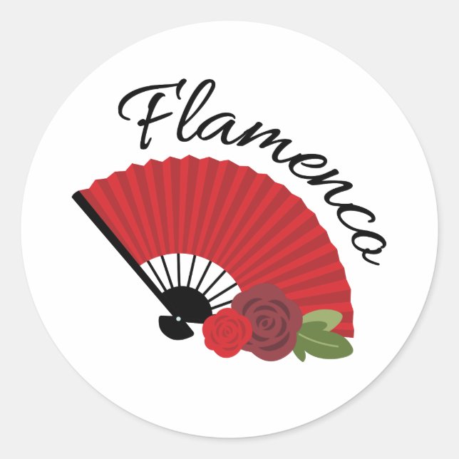 Flamenco Classic Round Sticker (Front)