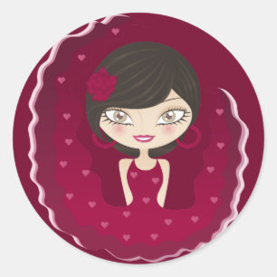 Flamenco Classic Round Sticker