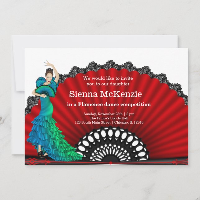 Flamenco dance invitation (Front)