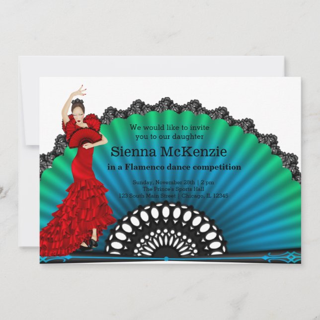Flamenco dance invitation (Front)