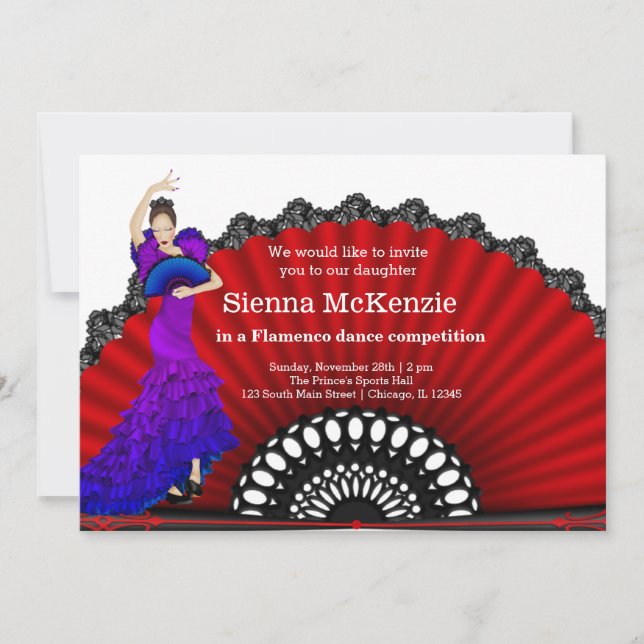Flamenco dance invitation (Front)