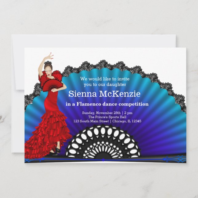 Flamenco dance invitation (Front)