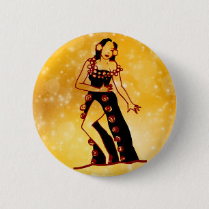 Flamenco dancer 6 cm round badge