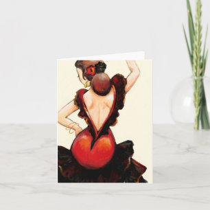 Flamenco Dancer Blank Notecard