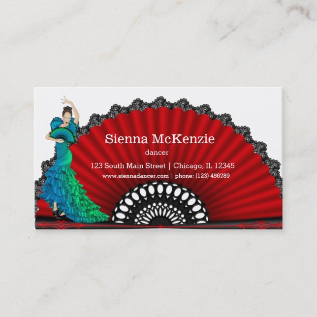Flamenco dancer business card (Front)
