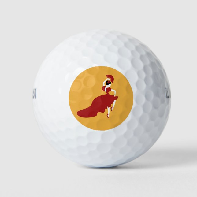 Flamenco Dancer Golf Balls (Front)