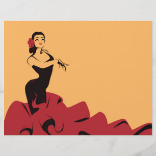 flamenco dancer in a spectacular pose flyer