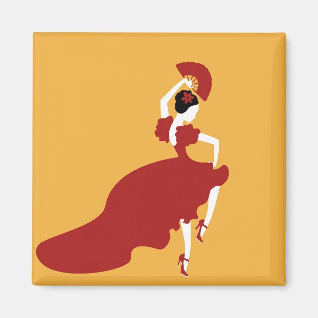 Flamenco Dancer Magnet (Front)