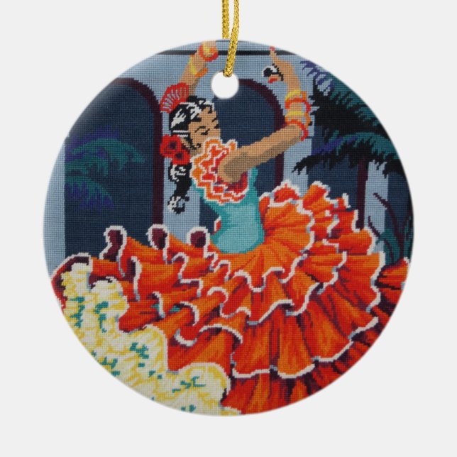 Flamenco Dancer Ornament (Front)