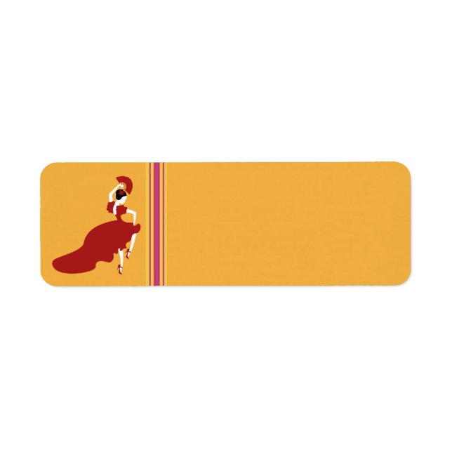 Flamenco Dancer Return Address Label (Front)