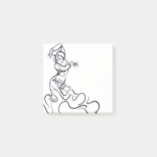 Flamenco dancer sketches post-it notes