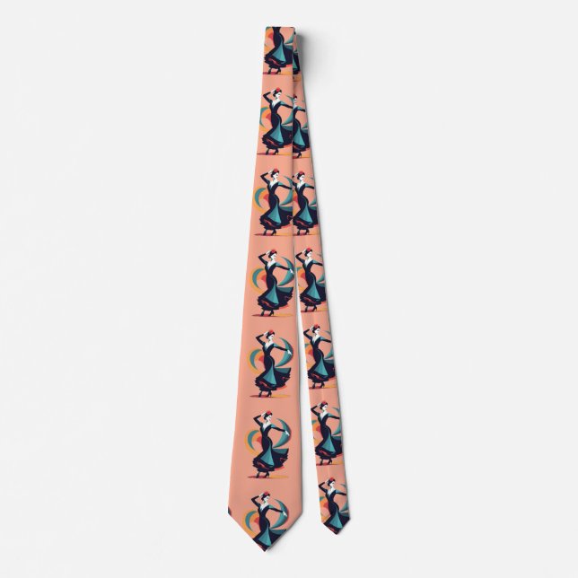 Flamenco Dancer Thunder_Cove Tie (Front)