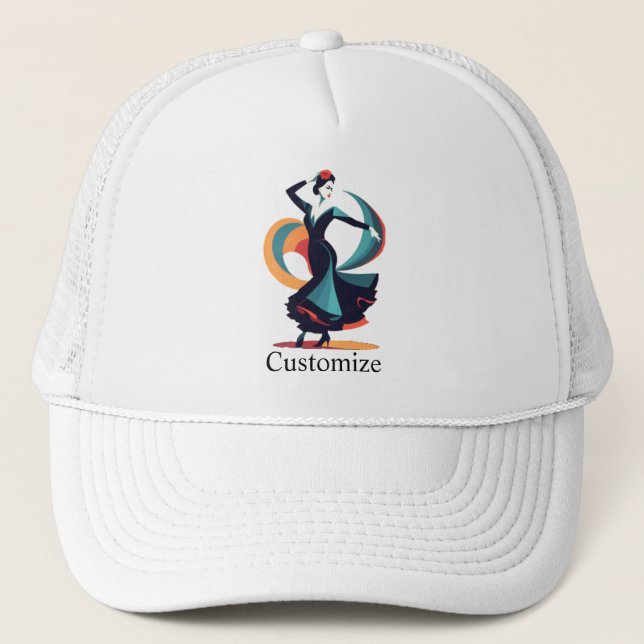 Flamenco Dancer Thunder_Cove Trucker Hat (Front)