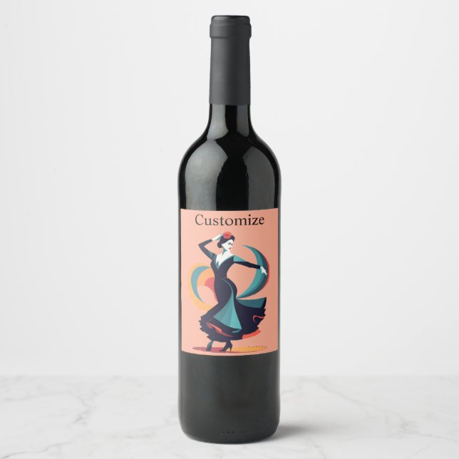Flamenco Dancer Thunder_Cove Wine Label (Front)