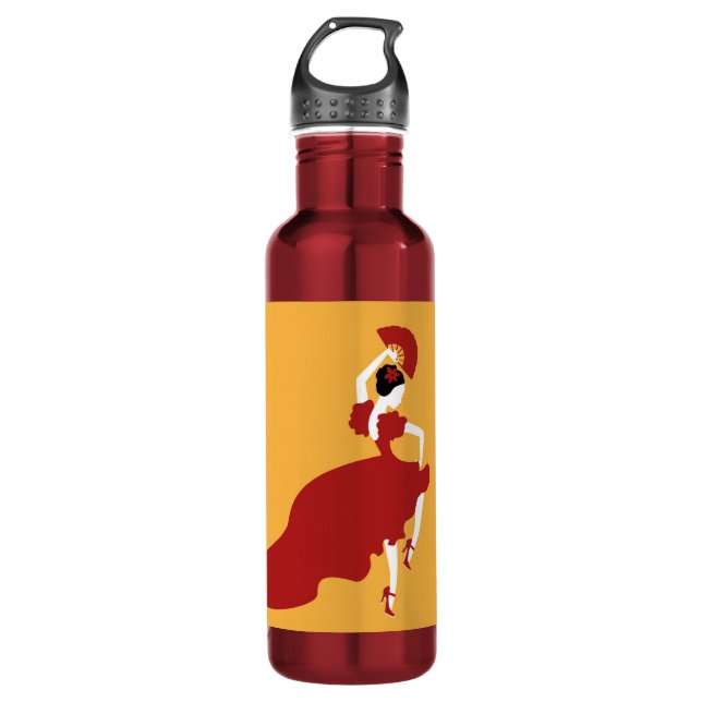 Flamenco Dancer Water Bottle (Front)