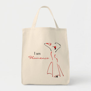 Flamenco Dancer with Customisable Slogan Tote Bag